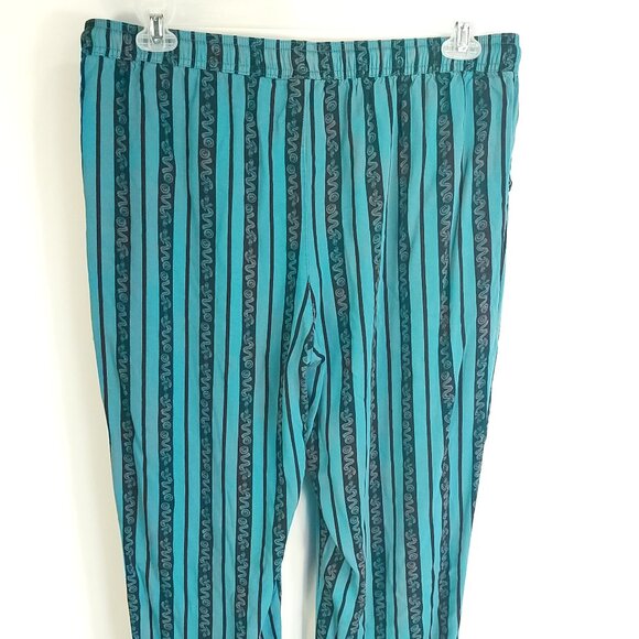 Disney Haunted Mansion Lounge Pajama Pants Women's Large Blue Black Stripe - Picture 5 of 10